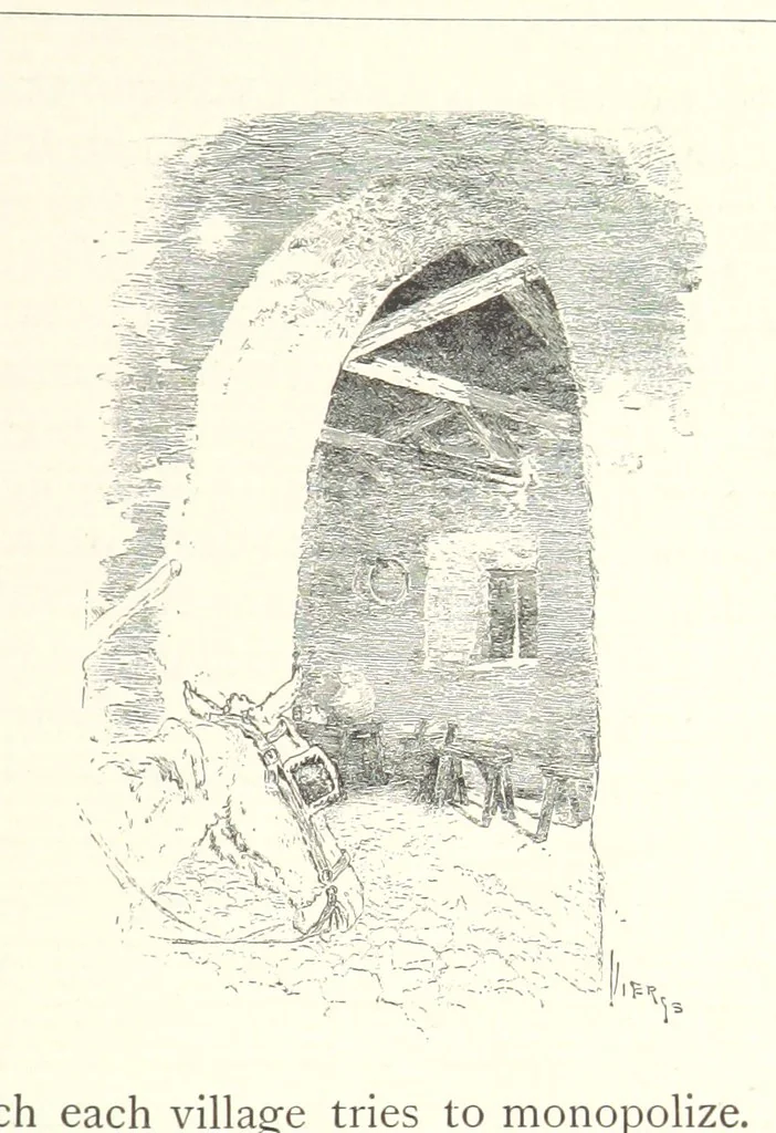 An illustration from On the Trail of Don Quixote: being a record of rambles in the ancient province of La Mancha ... Illustrated by D. Vierge, 1897, leaf 87