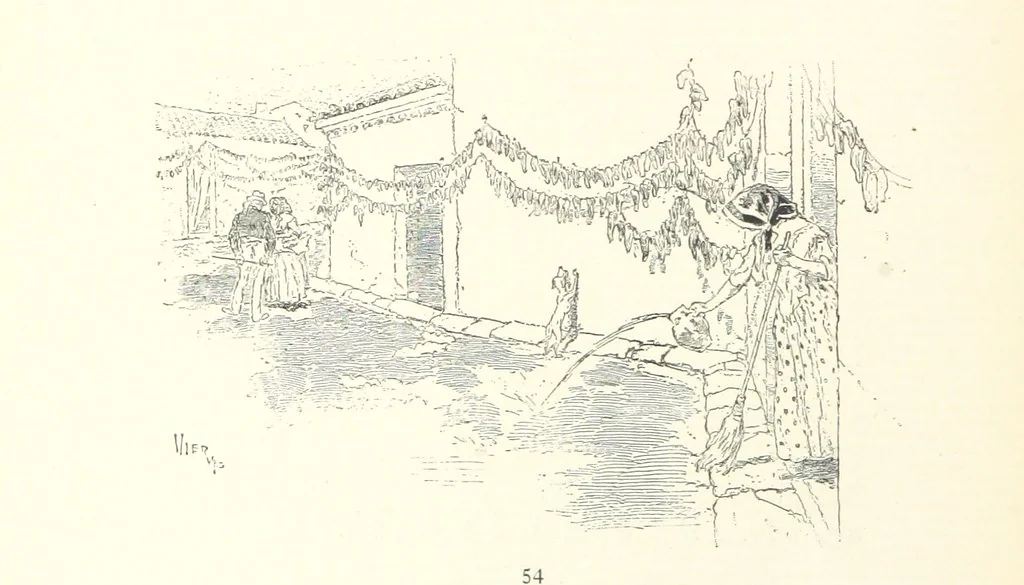 An illustration from On the Trail of Don Quixote: being a record of rambles in the ancient province of La Mancha ... Illustrated by D. Vierge, 1897, leaf 88