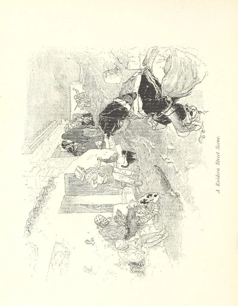 An illustration from On the Trail of Don Quixote: being a record of rambles in the ancient province of La Mancha ... Illustrated by D. Vierge, 1897, leaf 96
