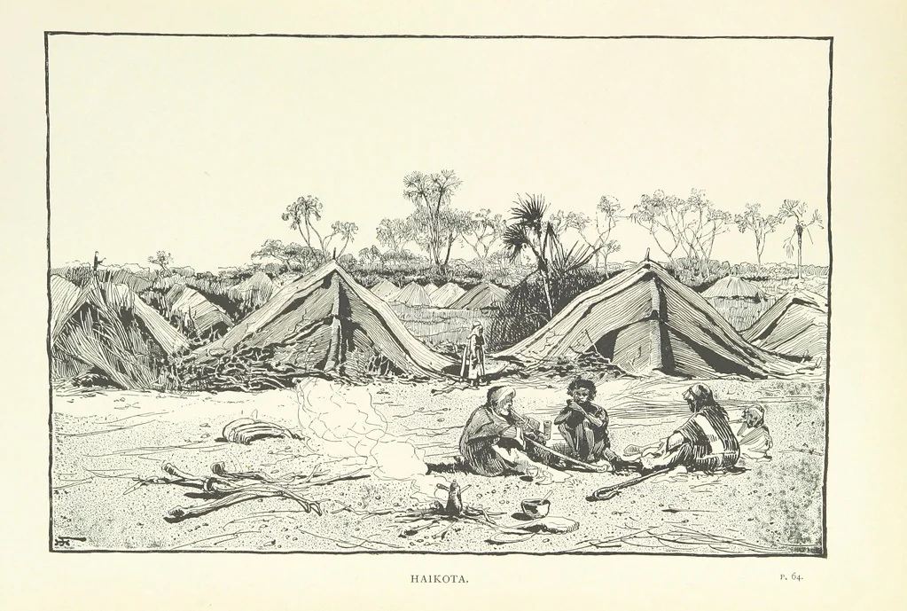 An illustration from The Wild Tribes of the Soudan. An account of travel and sport, chiefly in the Basé country, etc, 1883, leaf 111