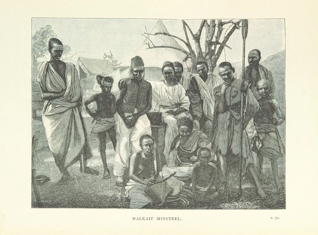 An illustration from The Wild Tribes of the Soudan. An account of travel and sport, chiefly in the Basé country, etc, 1883, leaf 119