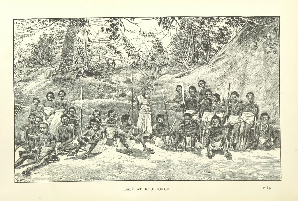 An illustration from The Wild Tribes of the Soudan. An account of travel and sport, chiefly in the Basé country, etc, 1883, leaf 142