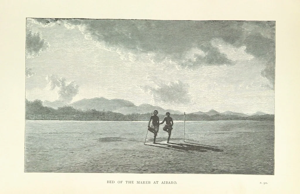 An illustration from The Wild Tribes of the Soudan. An account of travel and sport, chiefly in the Basé country, etc, 1883, leaf 145