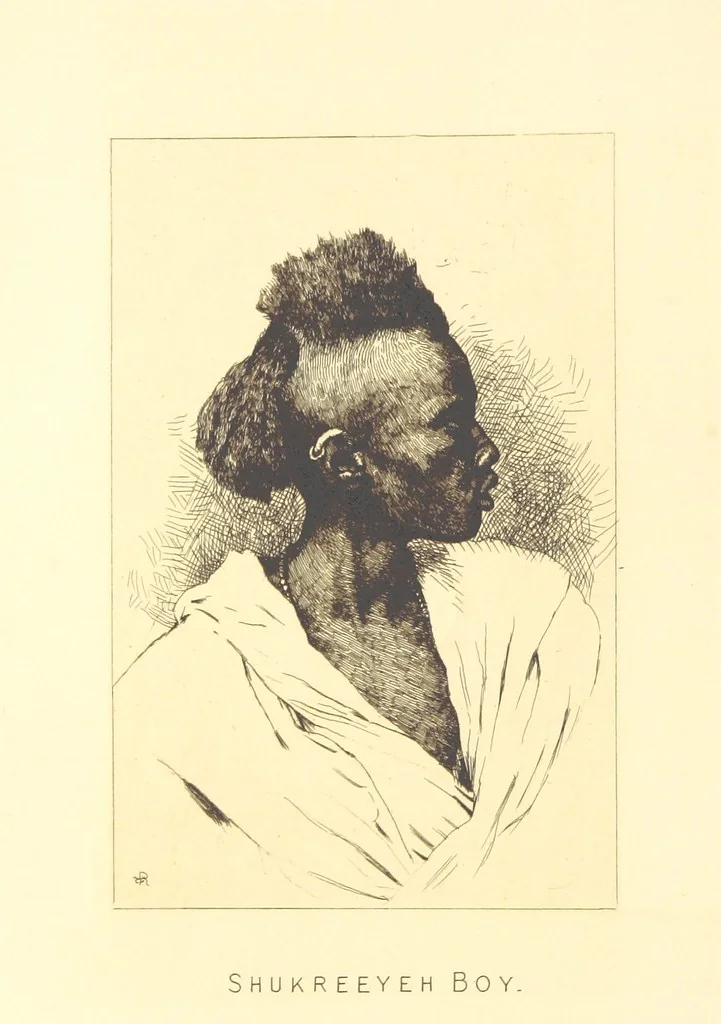 An illustration from The Wild Tribes of the Soudan. An account of travel and sport, chiefly in the Basé country, etc, 1883, leaf 174