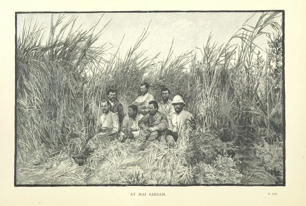 An illustration from The Wild Tribes of the Soudan. An account of travel and sport, chiefly in the Basé country, etc, 1883, leaf 192