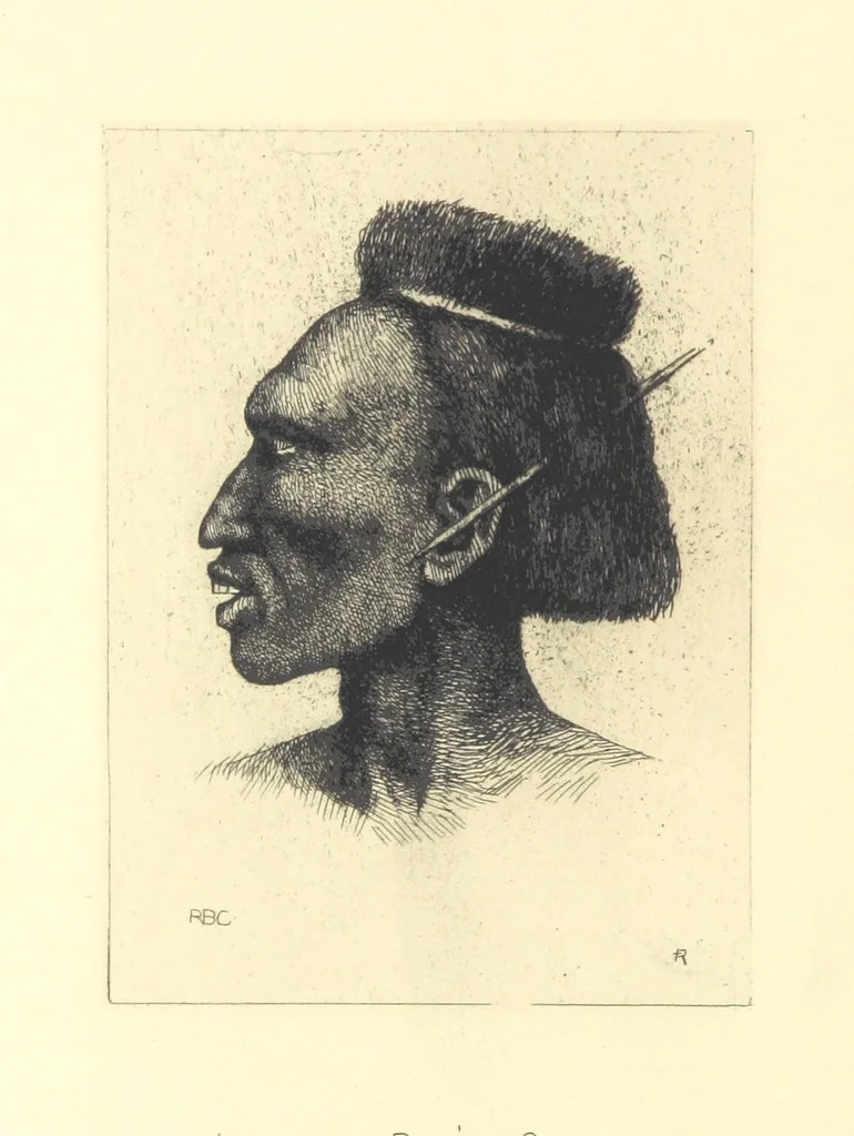 An illustration from The Wild Tribes of the Soudan. An account of travel and sport, chiefly in the Basé country, etc, 1883, leaf 206