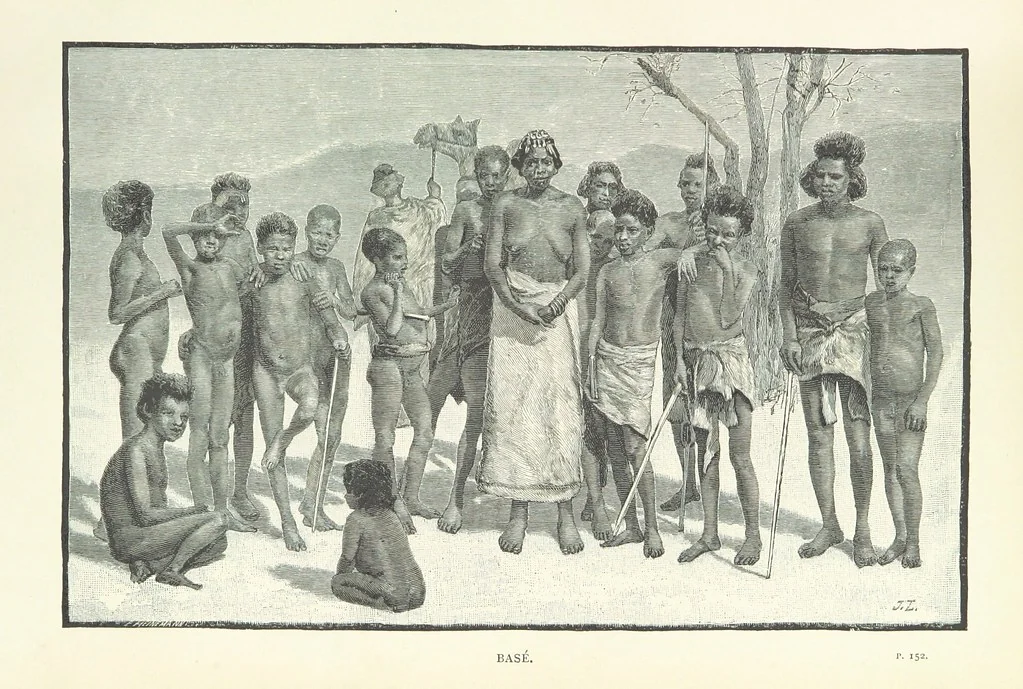 An illustration from The Wild Tribes of the Soudan. An account of travel and sport, chiefly in the Basé country, etc, 1883, leaf 225