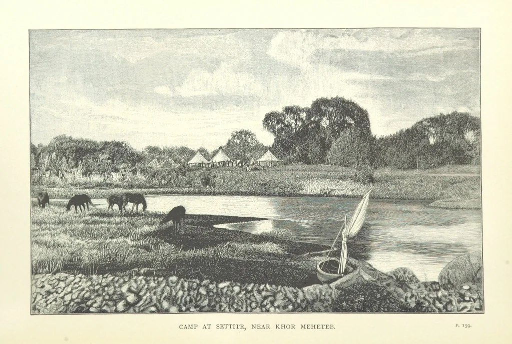 An illustration from The Wild Tribes of the Soudan. An account of travel and sport, chiefly in the Basé country, etc, 1883, leaf 236