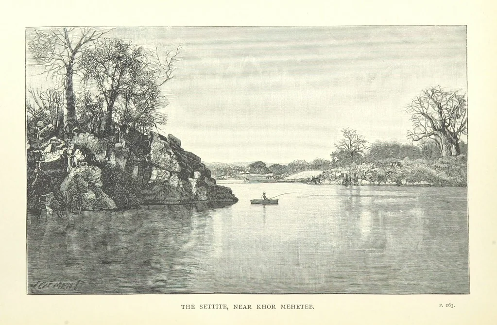 An illustration from The Wild Tribes of the Soudan. An account of travel and sport, chiefly in the Basé country, etc, 1883, leaf 244