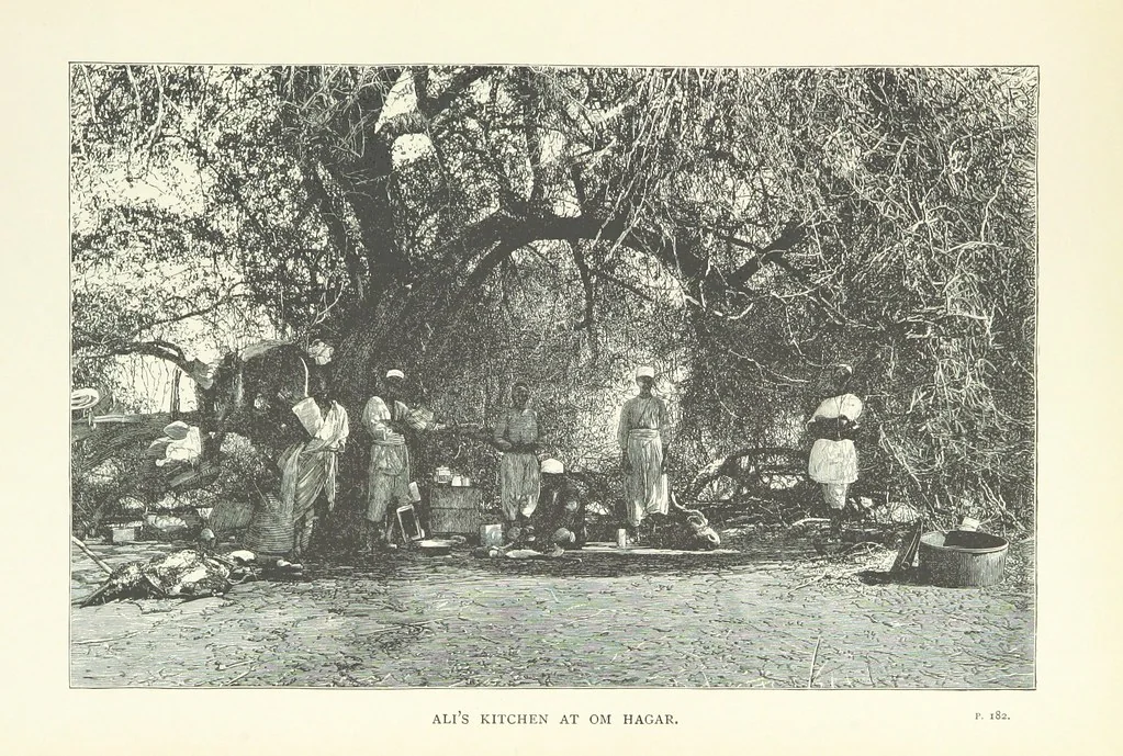 An illustration from The Wild Tribes of the Soudan. An account of travel and sport, chiefly in the Basé country, etc, 1883, leaf 277