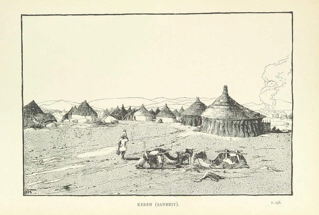 An illustration from The Wild Tribes of the Soudan. An account of travel and sport, chiefly in the Basé country, etc, 1883, leaf 355