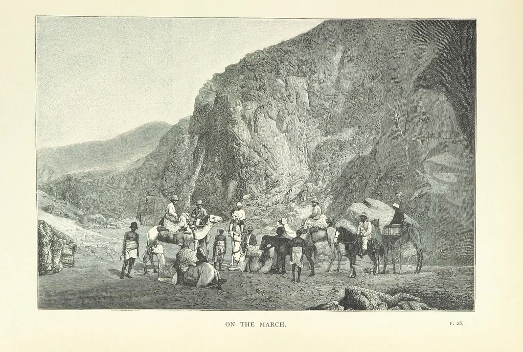 An illustration from The Wild Tribes of the Soudan. An account of travel and sport, chiefly in the Basé country, etc, 1883, leaf 59