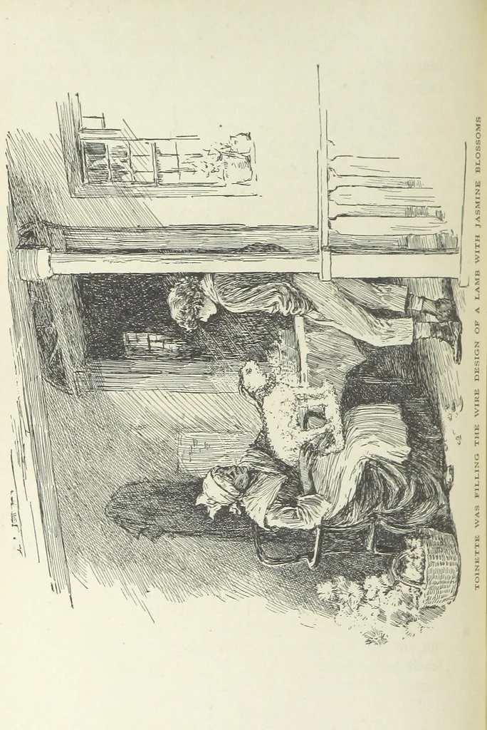 An illustration from Toinette's Philip. [A story, 1896, leaf 62