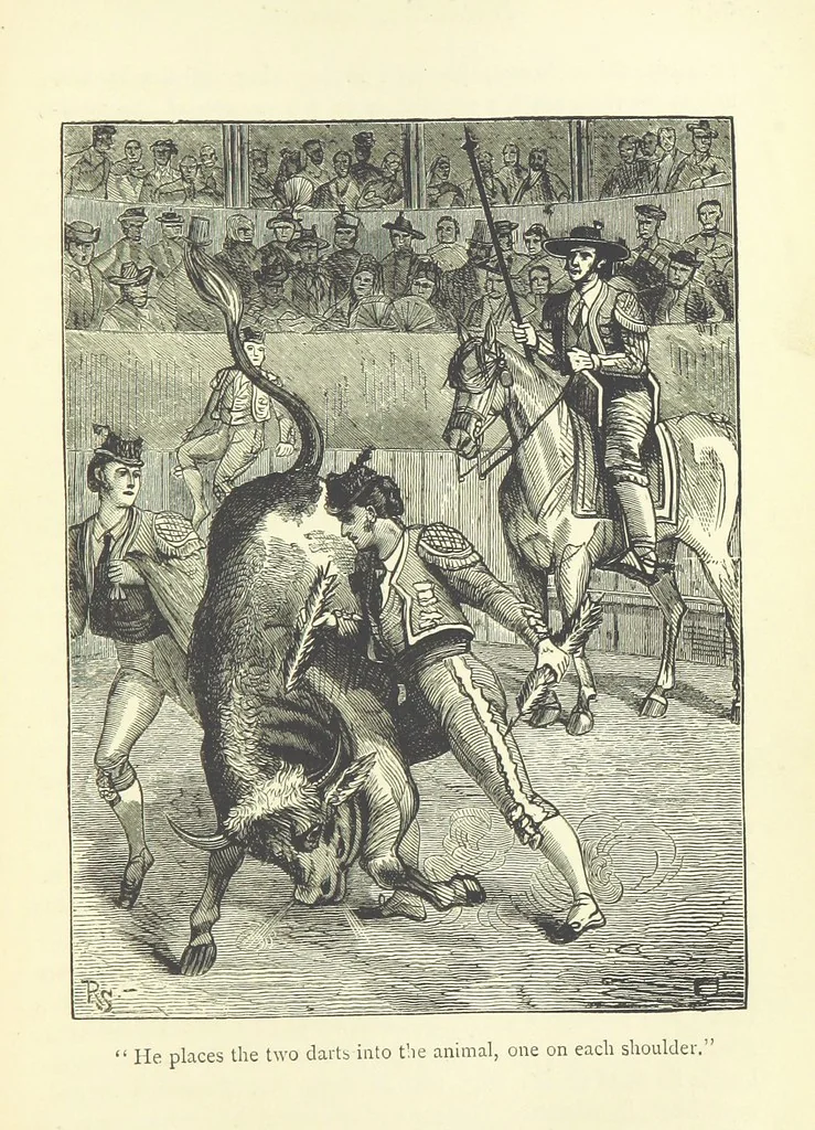 An illustration from With the Colours; or, the piping times of peace ... With illustrations by R. Simkin, 1881, leaf 267
