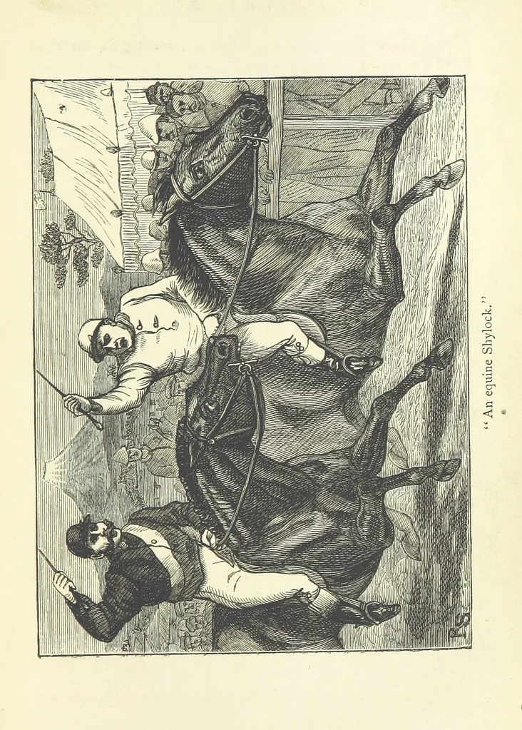 An illustration from With the Colours; or, the piping times of peace ... With illustrations by R. Simkin, 1881, leaf 355