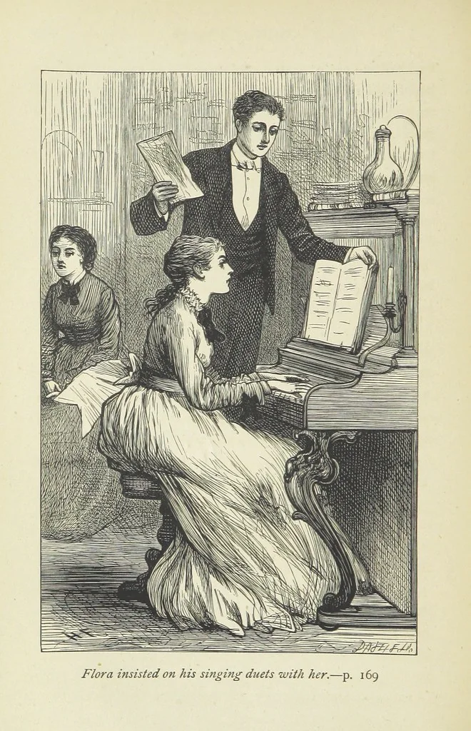 An illustration from Maidenhood; or, the Verge of the Stream, 1876, leaf 184