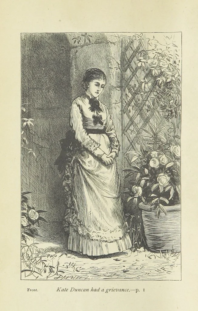 An illustration from Maidenhood; or, the Verge of the Stream, 1876, leaf 6