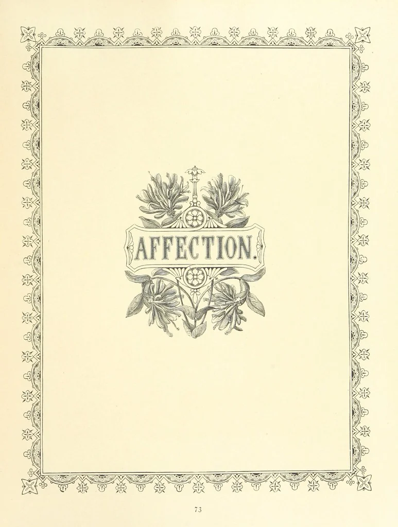 An illustration from The Nobility of Life, its graces and virtues, portrayed in prose and verse by the best writers. Selected and edited by L. Valentine. With twenty-four original pictures printed in colours, elaborate borders, etc, 1869, leaf 105