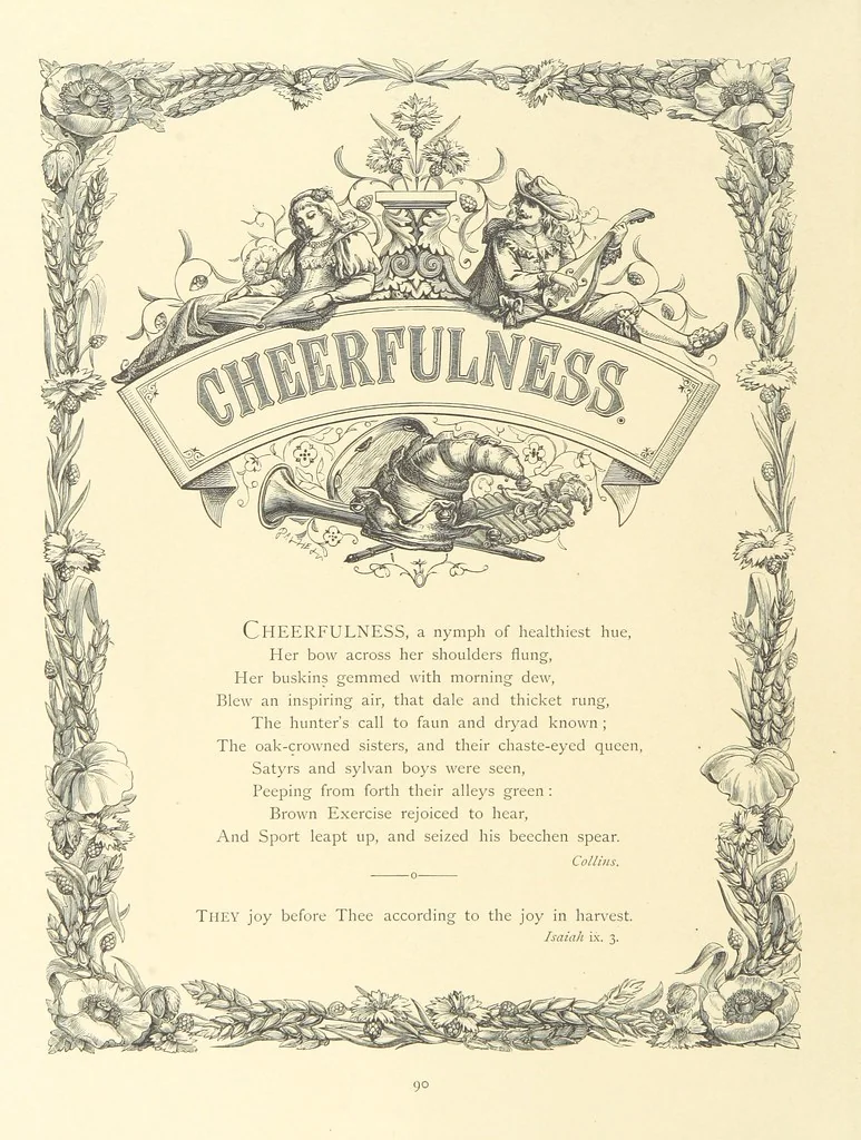 An illustration from The Nobility of Life, its graces and virtues, portrayed in prose and verse by the best writers. Selected and edited by L. Valentine. With twenty-four original pictures printed in colours, elaborate borders, etc, 1869, leaf 126