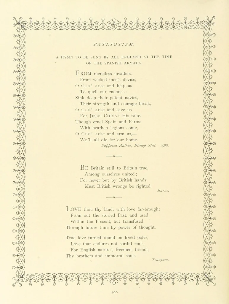 An illustration from The Nobility of Life, its graces and virtues, portrayed in prose and verse by the best writers. Selected and edited by L. Valentine. With twenty-four original pictures printed in colours, elaborate borders, etc, 1869, leaf 138