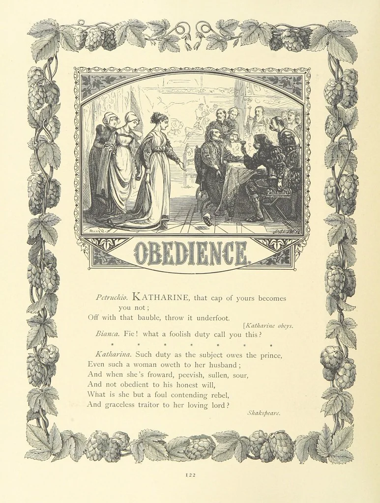An illustration from The Nobility of Life, its graces and virtues, portrayed in prose and verse by the best writers. Selected and edited by L. Valentine. With twenty-four original pictures printed in colours, elaborate borders, etc, 1869, leaf 166