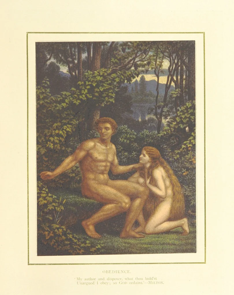 An illustration from The Nobility of Life, its graces and virtues, portrayed in prose and verse by the best writers. Selected and edited by L. Valentine. With twenty-four original pictures printed in colours, elaborate borders, etc, 1869, leaf 171