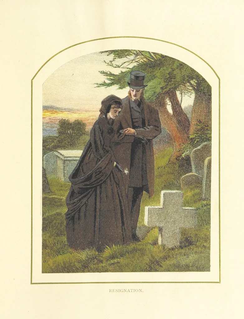 An illustration from The Nobility of Life, its graces and virtues, portrayed in prose and verse by the best writers. Selected and edited by L. Valentine. With twenty-four original pictures printed in colours, elaborate borders, etc, 1869, leaf 191