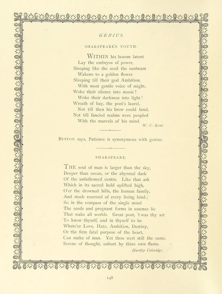 An illustration from The Nobility of Life, its graces and virtues, portrayed in prose and verse by the best writers. Selected and edited by L. Valentine. With twenty-four original pictures printed in colours, elaborate borders, etc, 1869, leaf 198