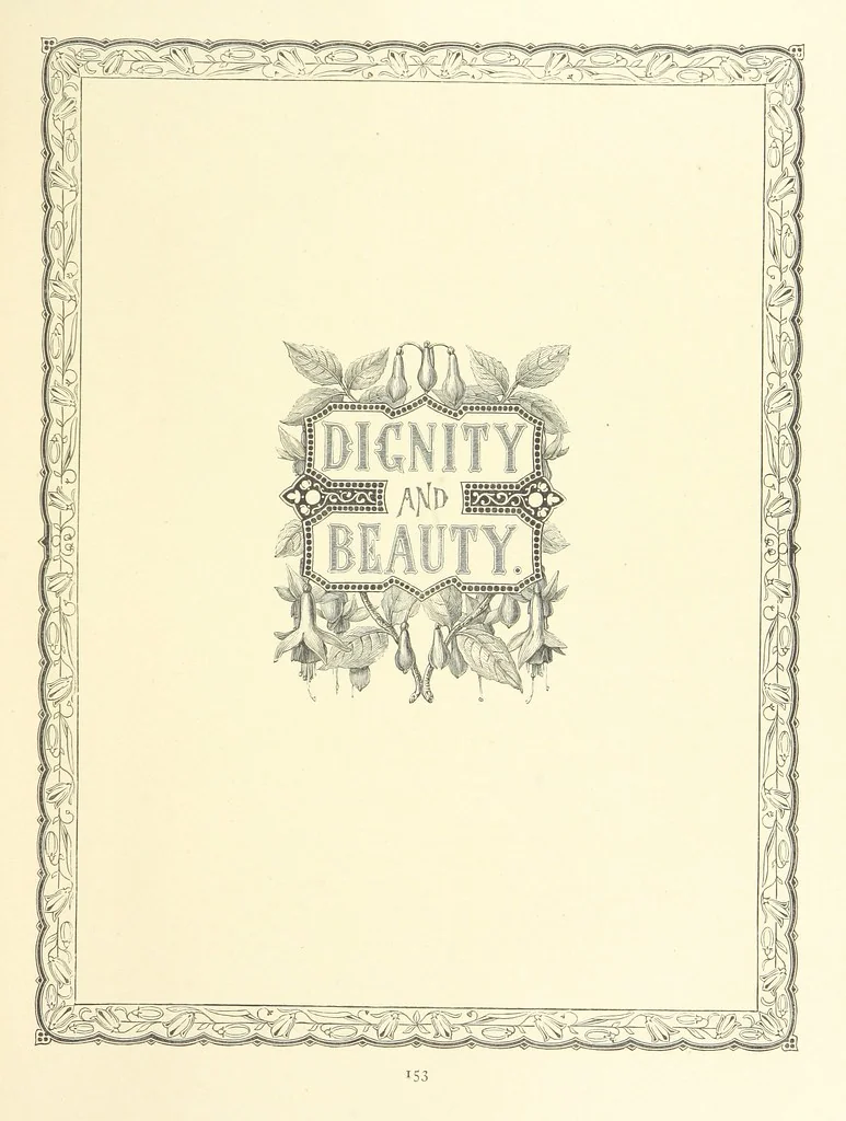 An illustration from The Nobility of Life, its graces and virtues, portrayed in prose and verse by the best writers. Selected and edited by L. Valentine. With twenty-four original pictures printed in colours, elaborate borders, etc, 1869, leaf 205