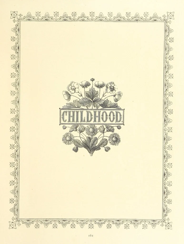 An illustration from The Nobility of Life, its graces and virtues, portrayed in prose and verse by the best writers. Selected and edited by L. Valentine. With twenty-four original pictures printed in colours, elaborate borders, etc, 1869, leaf 215