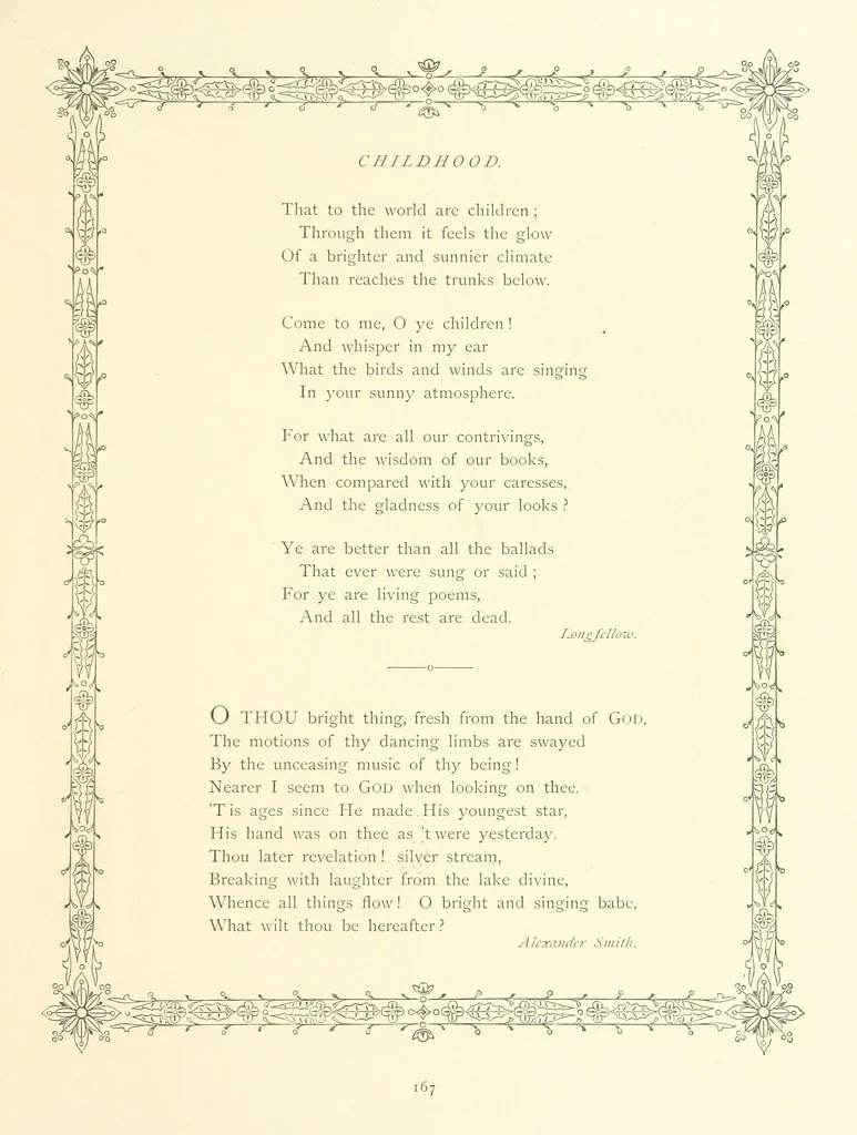 An illustration from The Nobility of Life, its graces and virtues, portrayed in prose and verse by the best writers. Selected and edited by L. Valentine. With twenty-four original pictures printed in colours, elaborate borders, etc, 1869, leaf 223