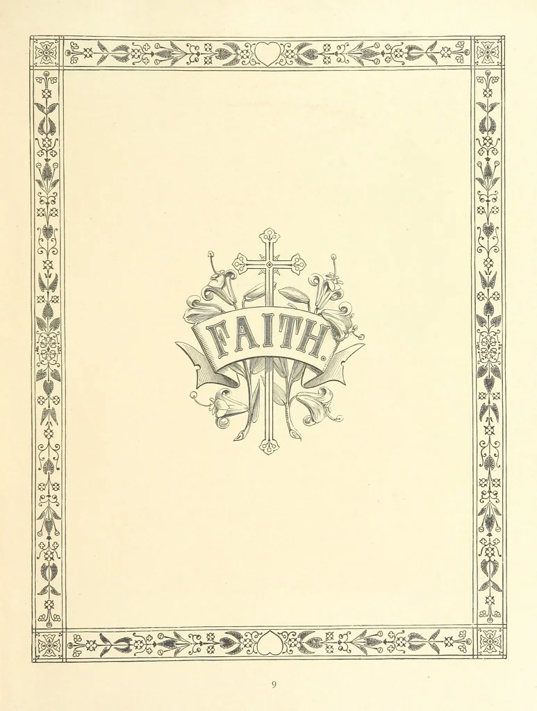 An illustration from The Nobility of Life, its graces and virtues, portrayed in prose and verse by the best writers. Selected and edited by L. Valentine. With twenty-four original pictures printed in colours, elaborate borders, etc, 1869, leaf 25