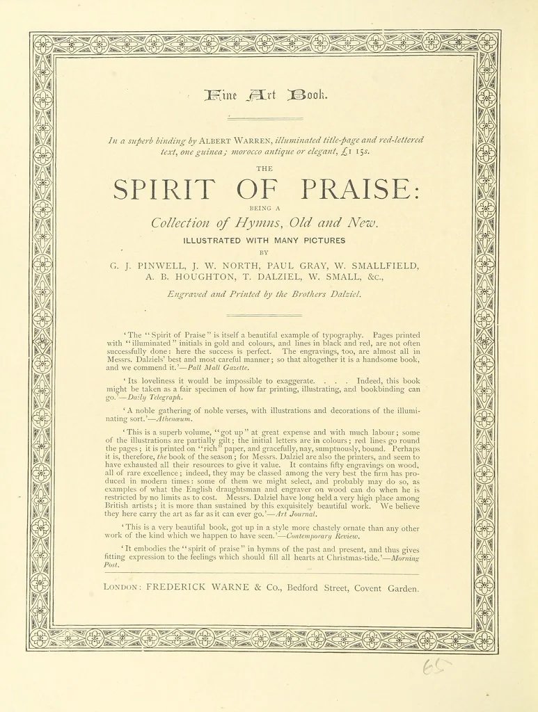 An illustration from The Nobility of Life, its graces and virtues, portrayed in prose and verse by the best writers. Selected and edited by L. Valentine. With twenty-four original pictures printed in colours, elaborate borders, etc, 1869, leaf 256