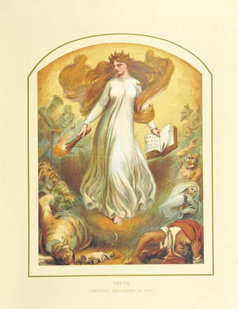 An illustration from The Nobility of Life, its graces and virtues, portrayed in prose and verse by the best writers. Selected and edited by L. Valentine. With twenty-four original pictures printed in colours, elaborate borders, etc, 1869, leaf 61