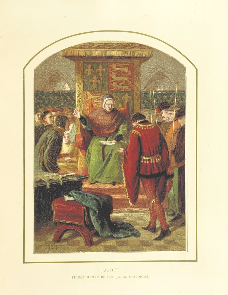 An illustration from The Nobility of Life, its graces and virtues, portrayed in prose and verse by the best writers. Selected and edited by L. Valentine. With twenty-four original pictures printed in colours, elaborate borders, etc, 1869, leaf 81