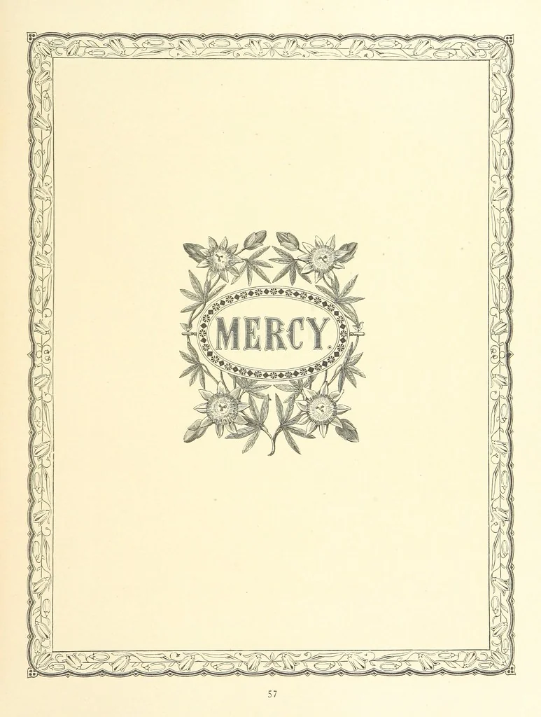 An illustration from The Nobility of Life, its graces and virtues, portrayed in prose and verse by the best writers. Selected and edited by L. Valentine. With twenty-four original pictures printed in colours, elaborate borders, etc, 1869, leaf 85
