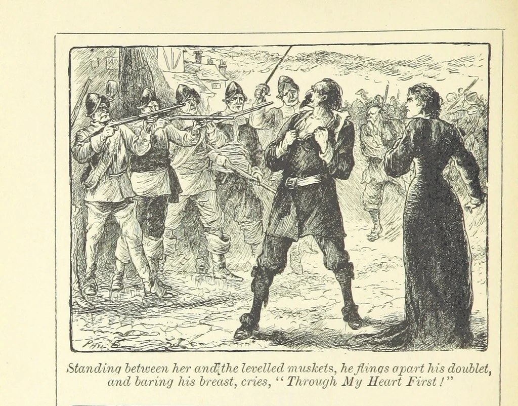 An illustration from Through my Heart first. [A novel.] With ... illustrations, etc, 1888, leaf 10