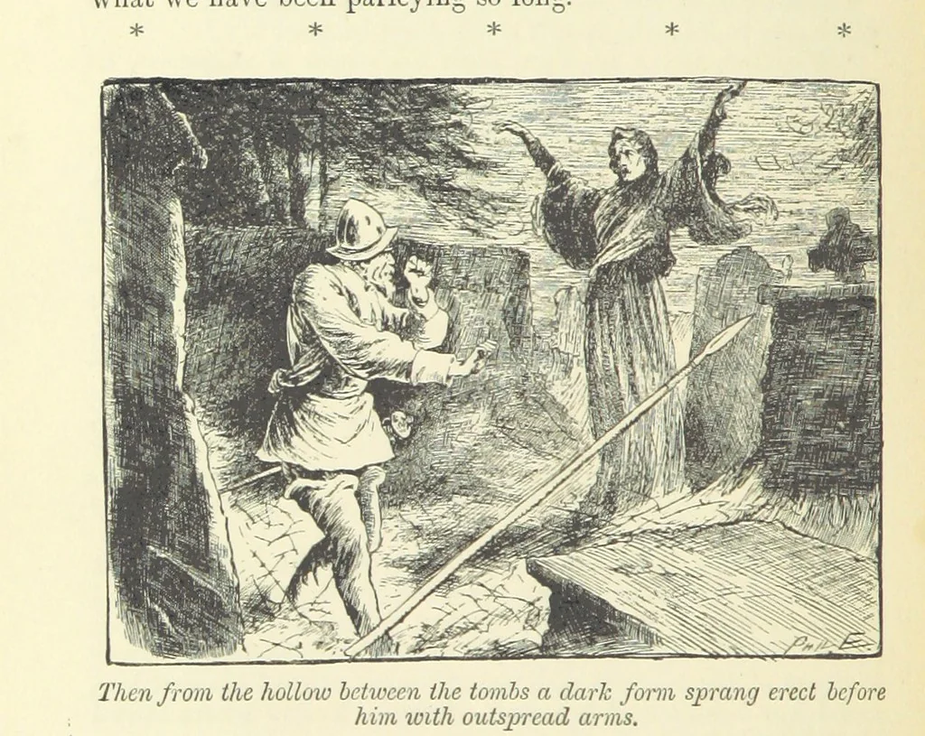 An illustration from Through my Heart first. [A novel.] With ... illustrations, etc, 1888, leaf 102