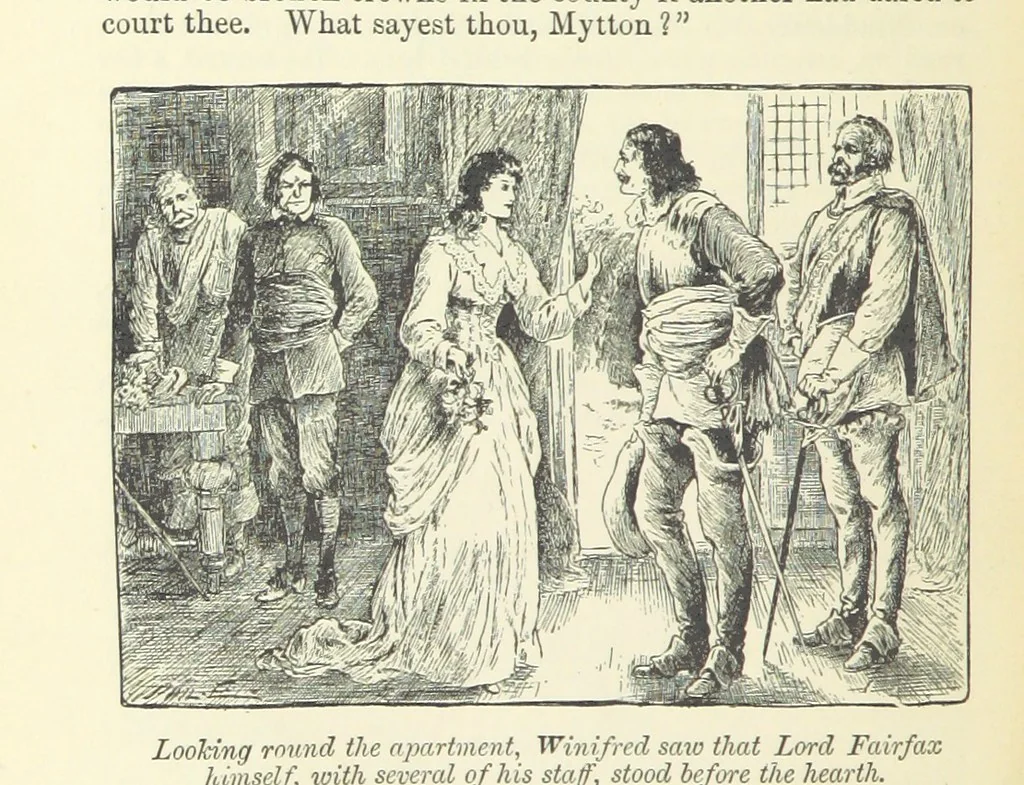An illustration from Through my Heart first. [A novel.] With ... illustrations, etc, 1888, leaf 104