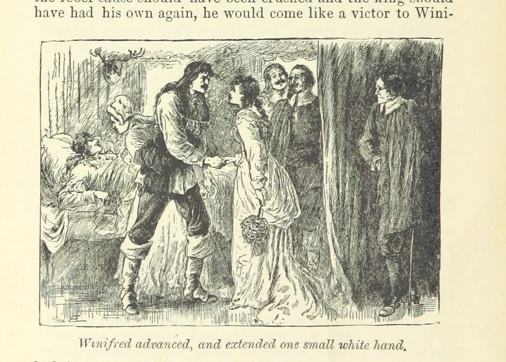 An illustration from Through my Heart first. [A novel.] With ... illustrations, etc, 1888, leaf 130