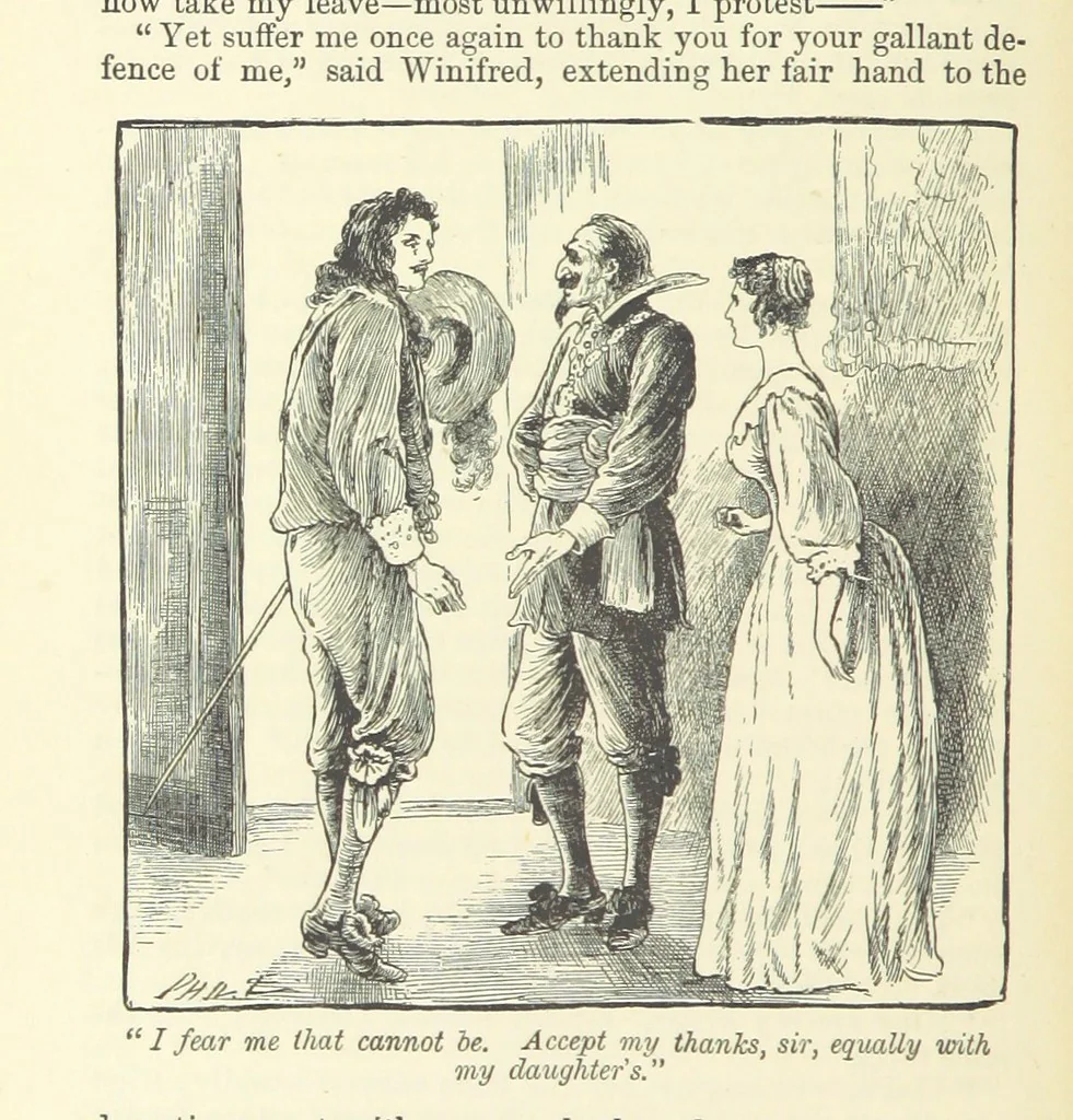 An illustration from Through my Heart first. [A novel.] With ... illustrations, etc, 1888, leaf 34