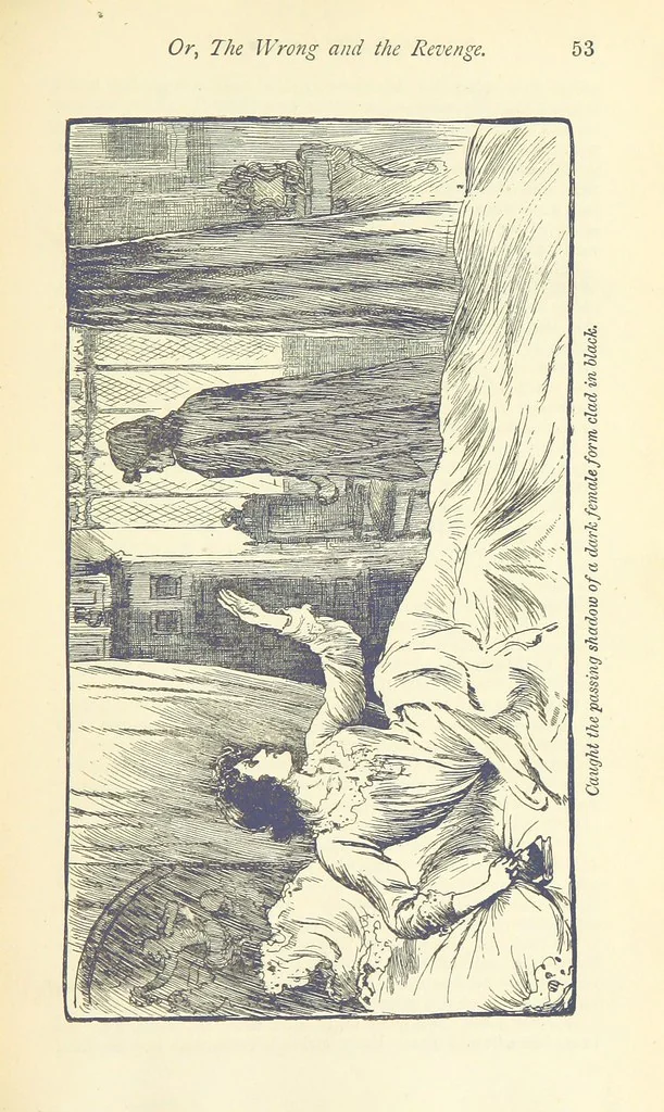 An illustration from Through my Heart first. [A novel.] With ... illustrations, etc, 1888, leaf 65