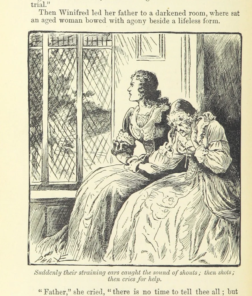 An illustration from Through my Heart first. [A novel.] With ... illustrations, etc, 1888, leaf 88
