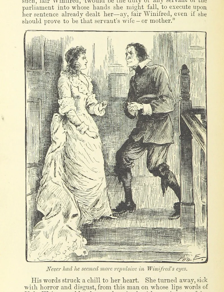 An illustration from Through my Heart first. [A novel.] With ... illustrations, etc, 1888, leaf 98