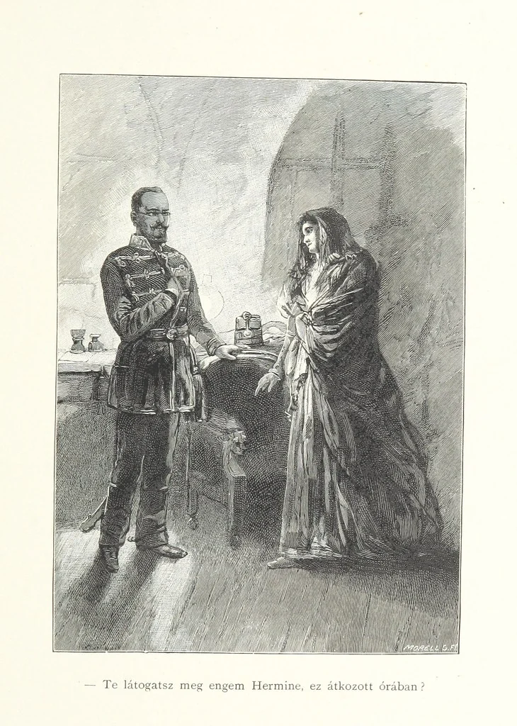 An illustration from Csataképek a magyar szabadságharczból ... Kimnach László rajzai után készült fametszetekkel. Hatodik illusztrált díszkiadás, 1899, leaf 181