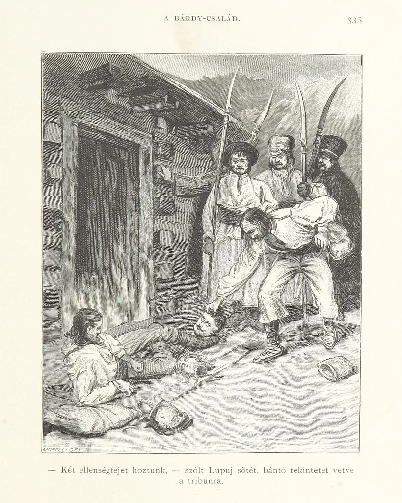 An illustration from Csataképek a magyar szabadságharczból ... Kimnach László rajzai után készült fametszetekkel. Hatodik illusztrált díszkiadás, 1899, leaf 375
