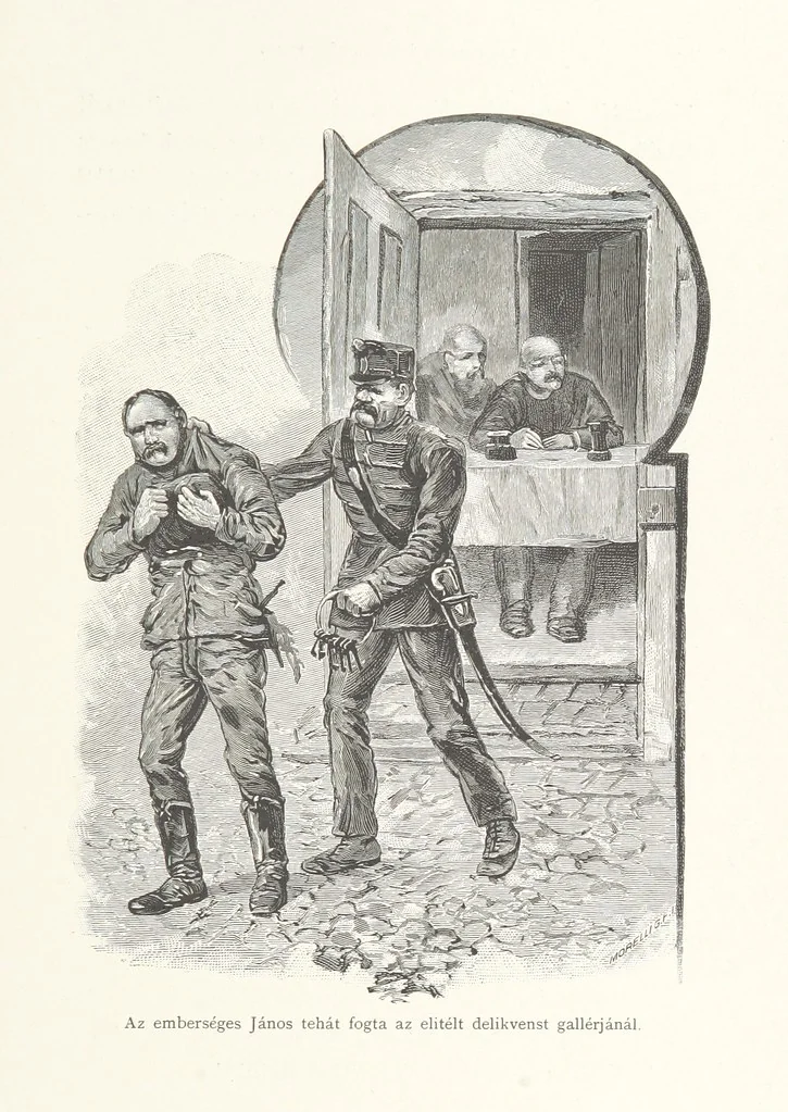 An illustration from Csataképek a magyar szabadságharczból ... Kimnach László rajzai után készült fametszetekkel. Hatodik illusztrált díszkiadás, 1899, leaf 519