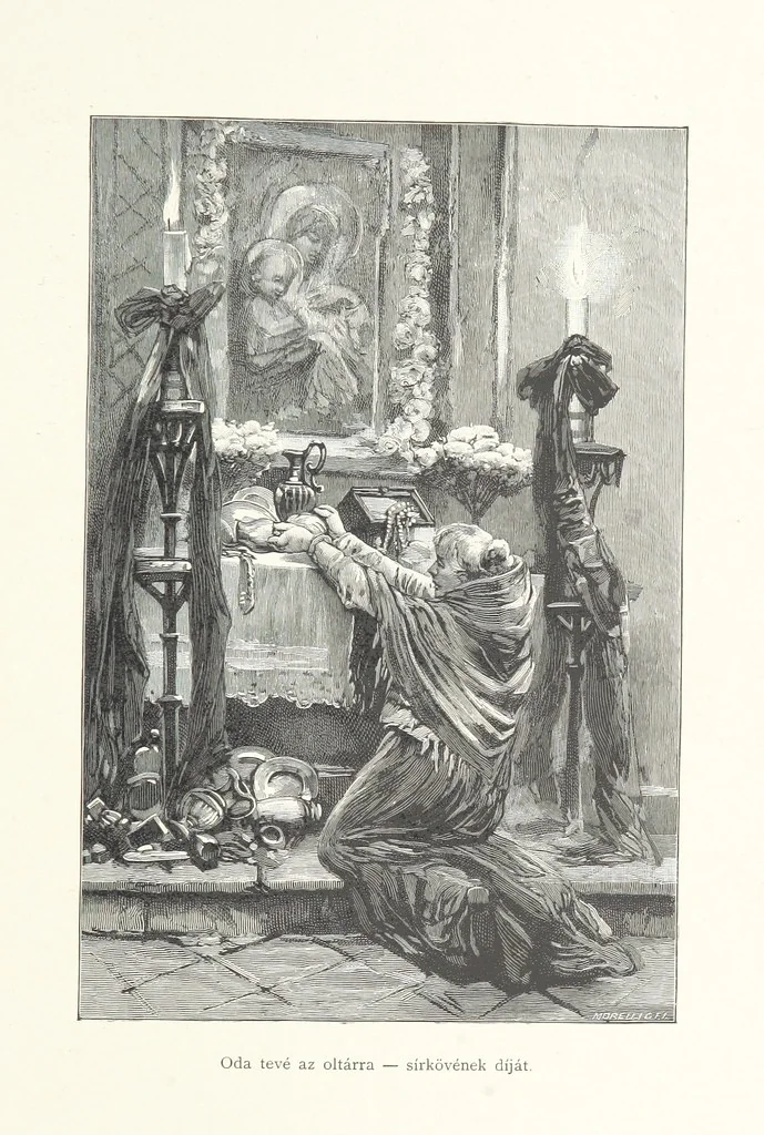 An illustration from Csataképek a magyar szabadságharczból ... Kimnach László rajzai után készült fametszetekkel. Hatodik illusztrált díszkiadás, 1899, leaf 531