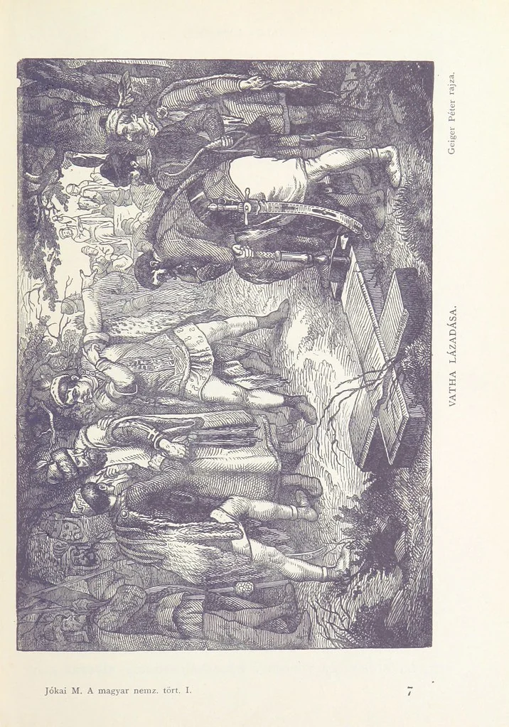 An illustration from A magyar nemzet története regényes rajzokban ... Ötödik képes kiadás, 1898, leaf 103