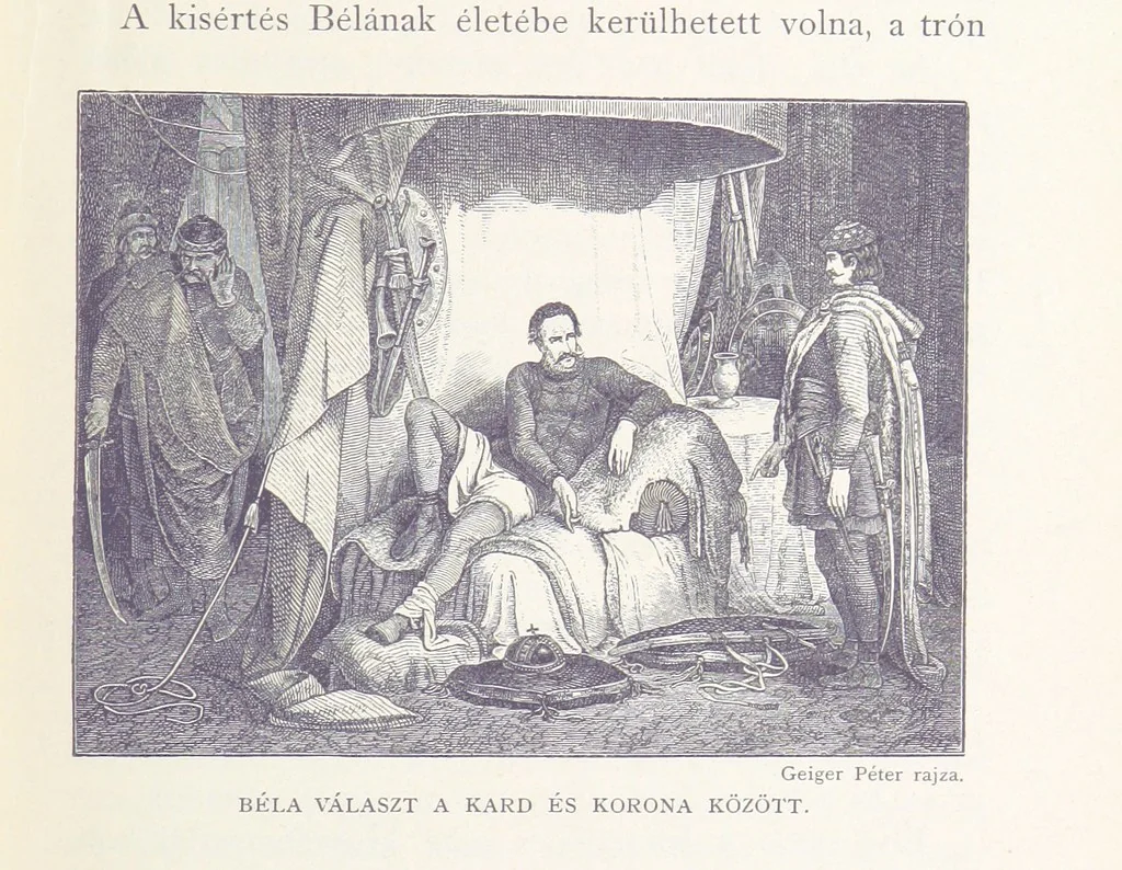 An illustration from A magyar nemzet története regényes rajzokban ... Ötödik képes kiadás, 1898, leaf 109